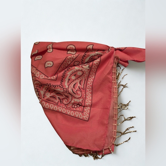 Bundle 2 Small Dog Cat Pearl Collar Necklace Sparkly Bandana Pink And White - Picture 7 of 7